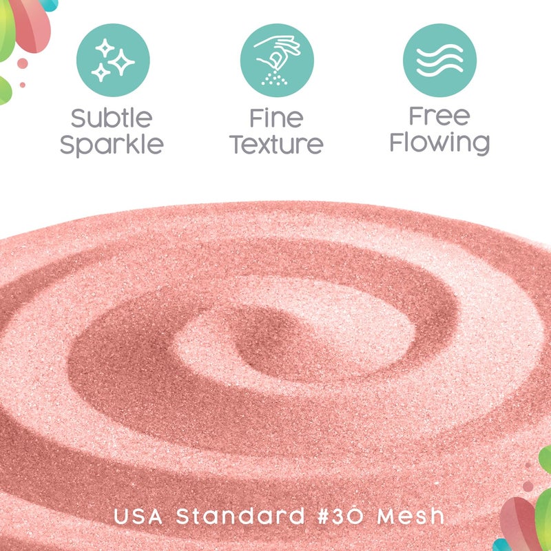 Sandsational Sparkle Pink Blush Unity Sand, 1.5 LB (22 oz), Warm Pink Colored Sand for Weddings, Vase Filler, Home Decor, Crafts, Terrariums, and More - Image 2